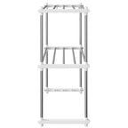Estantería para microondas aluminio blanco 51x27x63 cm