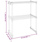 Estantería para microondas aluminio blanco 51x27x63 cm
