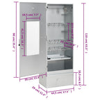 Horno ahumador astillas madera acero galvanizado 44,5x29x110 cm