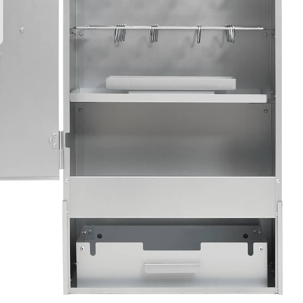Horno ahumador astillas madera acero galvanizado 44,5x29x110 cm