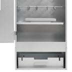 Horno ahumador astillas madera acero galvanizado 44,5x29x110 cm
