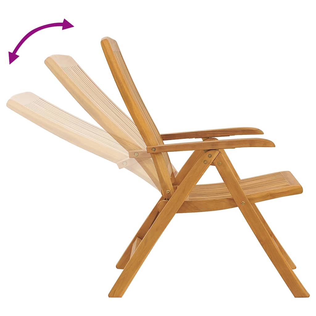 Juego de muebles de jardín 3 piezas madera maciza de teca