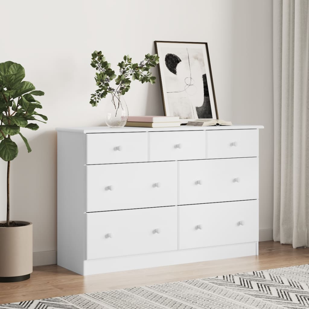 Solid pine TALL chest of drawers 77x35x73 cm