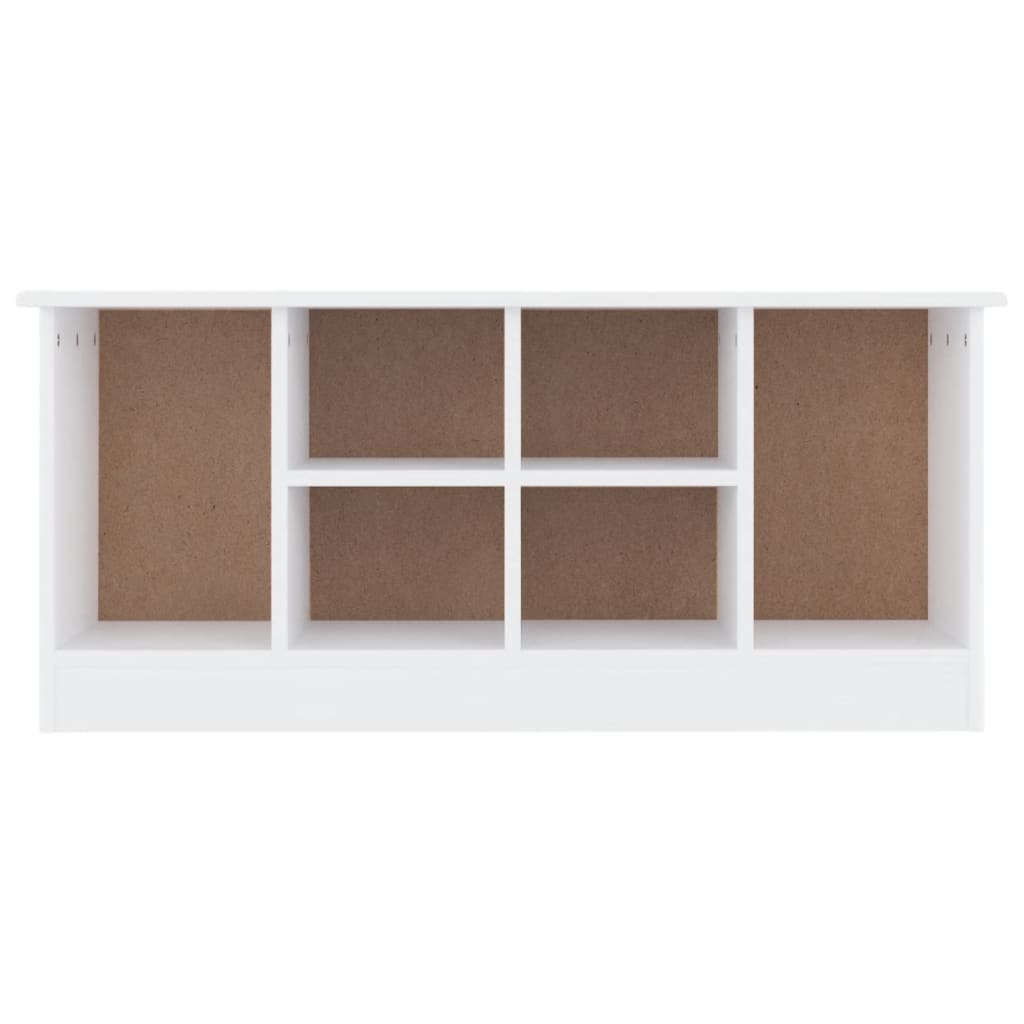 Zapatero ALTA madera maciza de pino blanco 100x35x45 cm