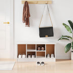 Zapatero ALTA madera maciza de pino blanco 100x35x45 cm