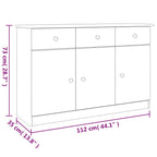 Aparador ALTA madera maciza de pino 112x35x73 cm