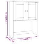 Armario superior de tocador ALTA madera pino blanco 77x30x92cm