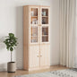 Armario vitrina ALTA madera maciza pino blanco 77x35x186,5cm