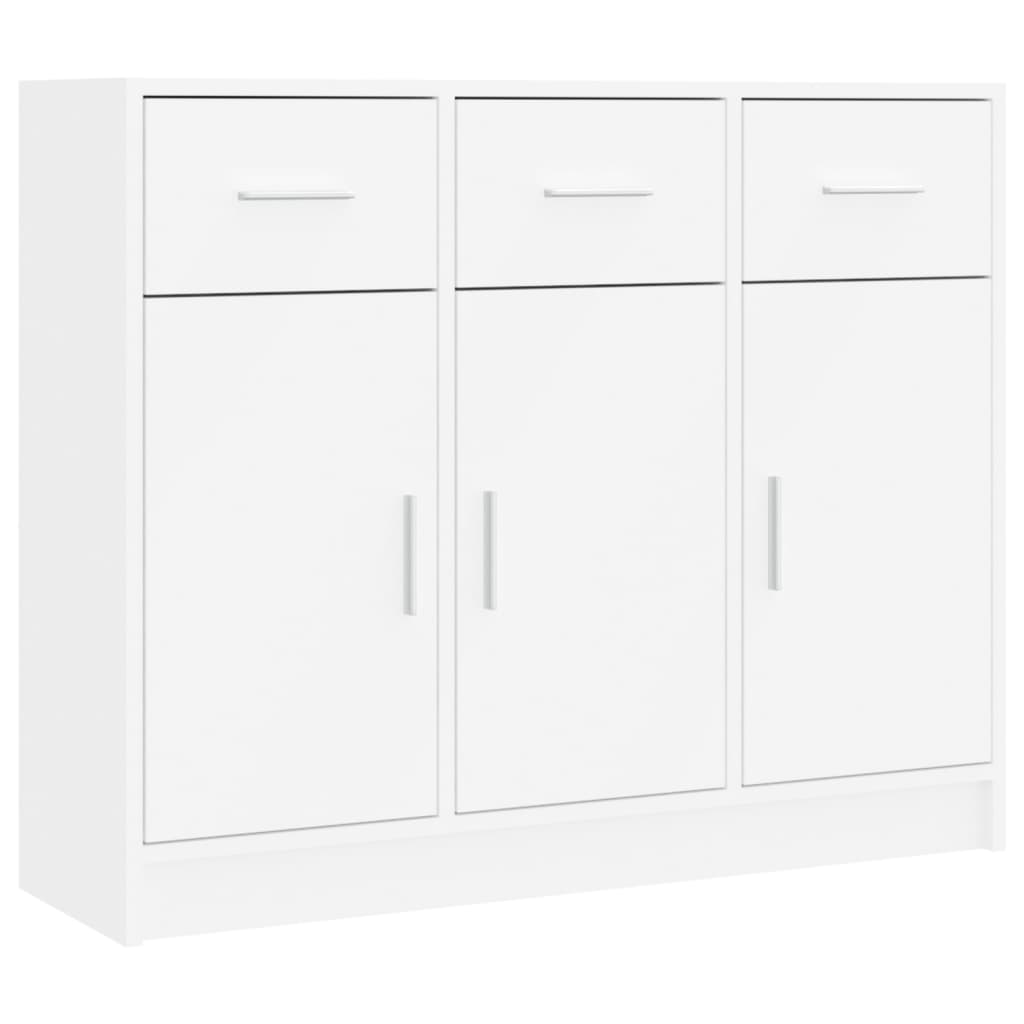 Aparador blanco 91x28x75 cm madera de ingeniería