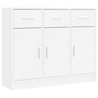 Aparador blanco 91x28x75 cm madera de ingeniería