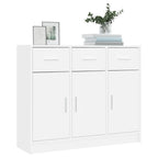 Aparador blanco 91x28x75 cm madera de ingeniería
