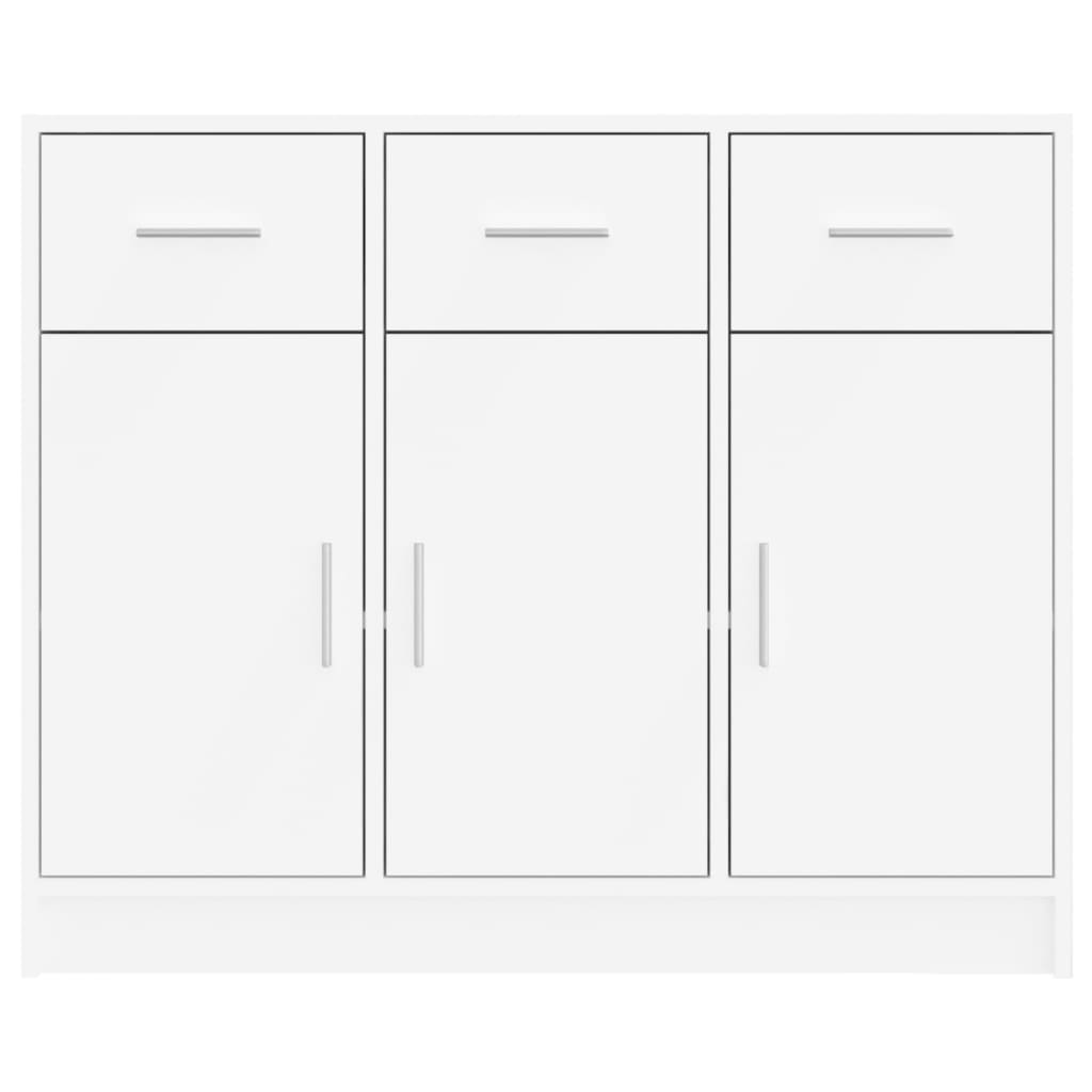Aparador blanco 91x28x75 cm madera de ingeniería