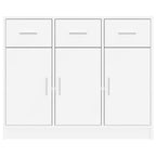 Aparador blanco 91x28x75 cm madera de ingeniería