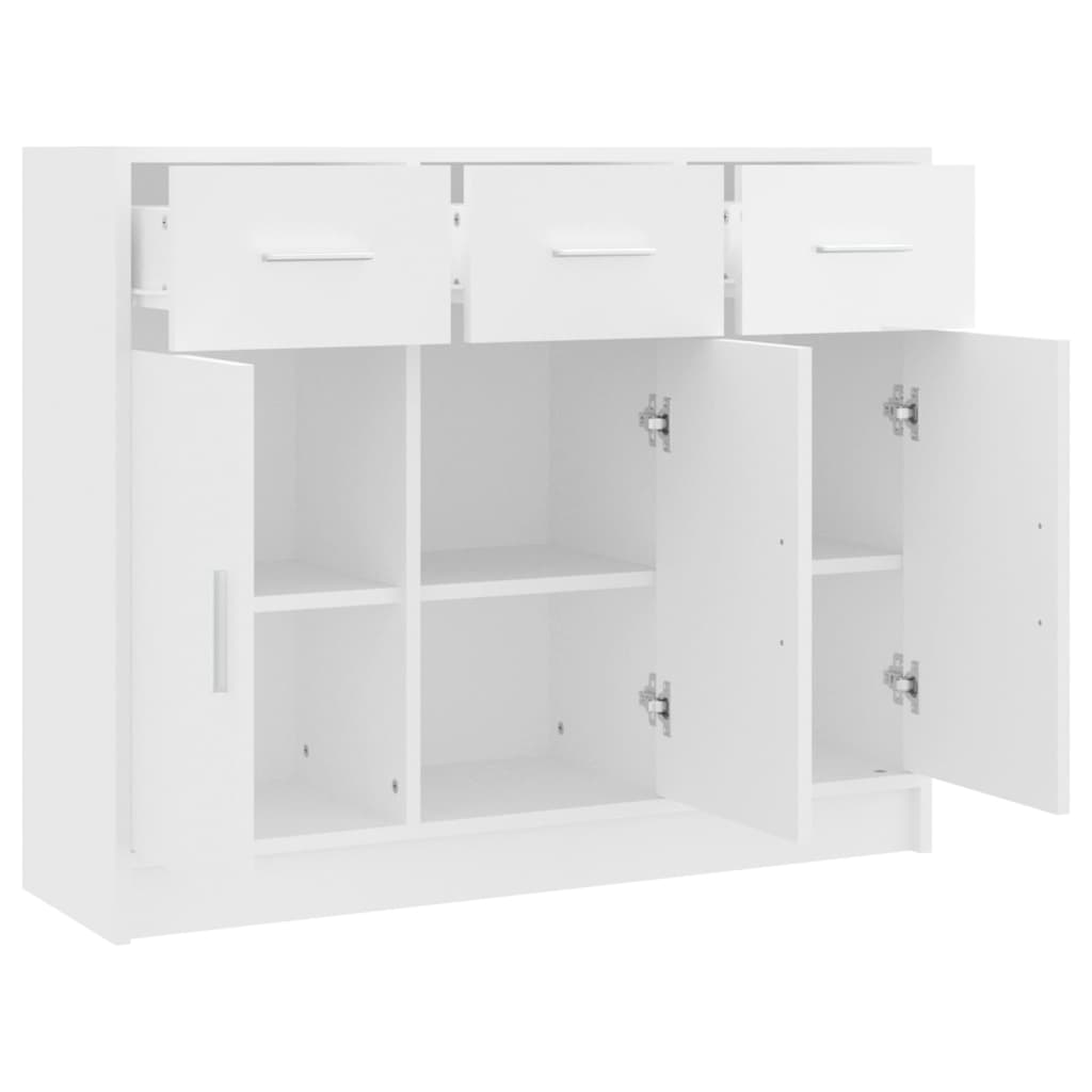 Aparador blanco 91x28x75 cm madera de ingeniería