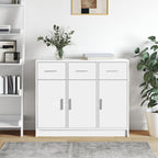 Aparador blanco 91x28x75 cm madera de ingeniería