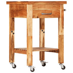Carrito de cocina madera maciza de acacia 55x55x89 cm
