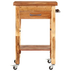 Carrito de cocina madera maciza de acacia 55x55x89 cm