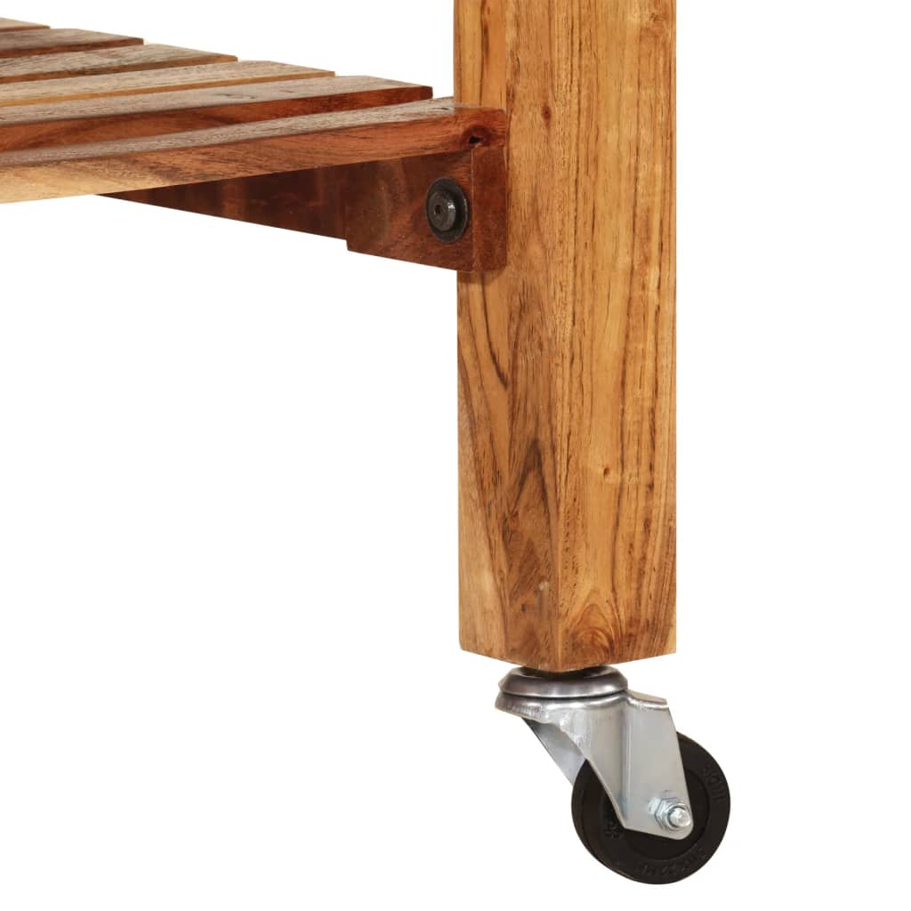 Carrito de cocina madera maciza de acacia 55x55x89 cm