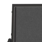 Set de muebles con mecedoras jardín 3 pzs acero textilene negro