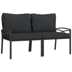 Juego de muebles de jardín 6 piezas acero con cojines gris