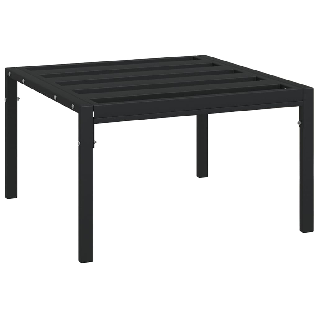 Juego de muebles de jardín 6 piezas acero con cojines gris