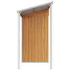 Cobertizo con tejado largo acero marrón claro 277x107x181 cm