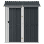 Caseta de jardín antracita 192x152,5x237 cm acero galvanizado