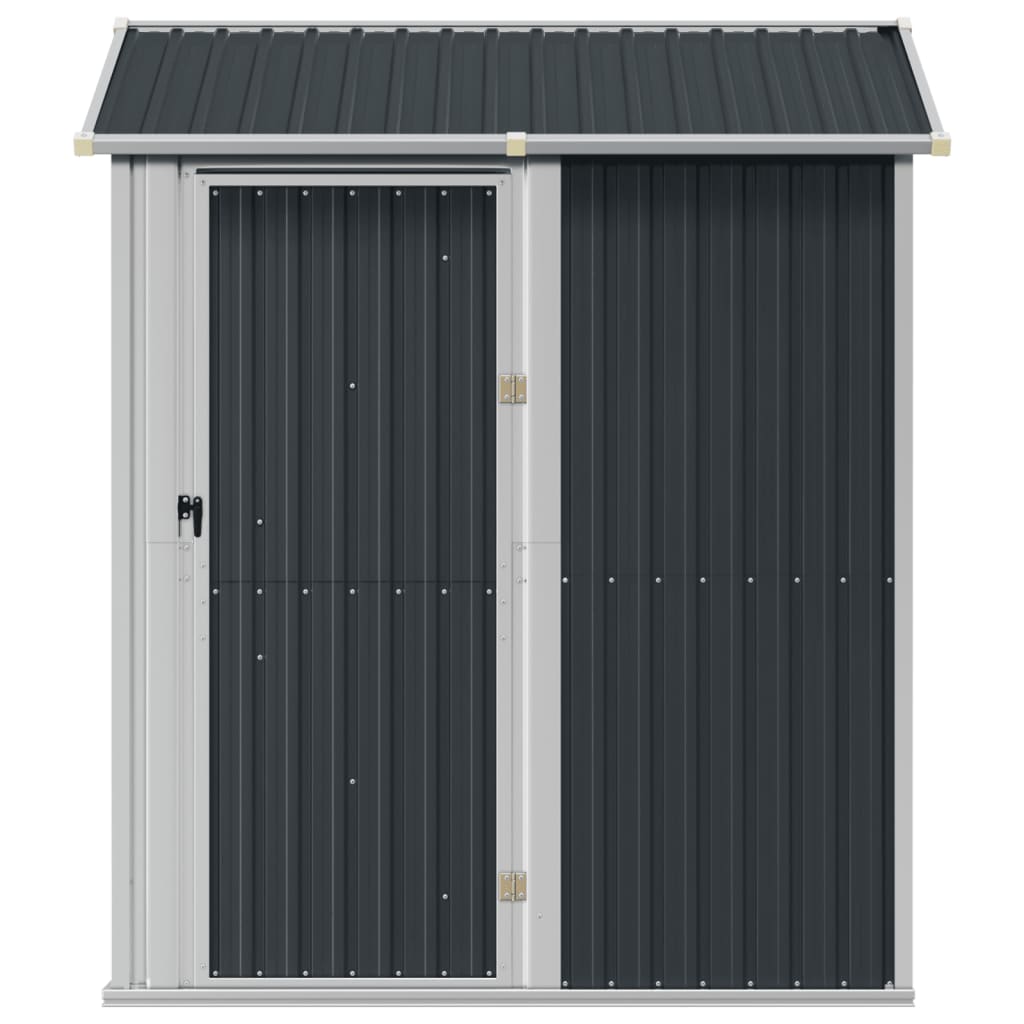 Caseta de jardín antracita 192x152,5x237 cm acero galvanizado