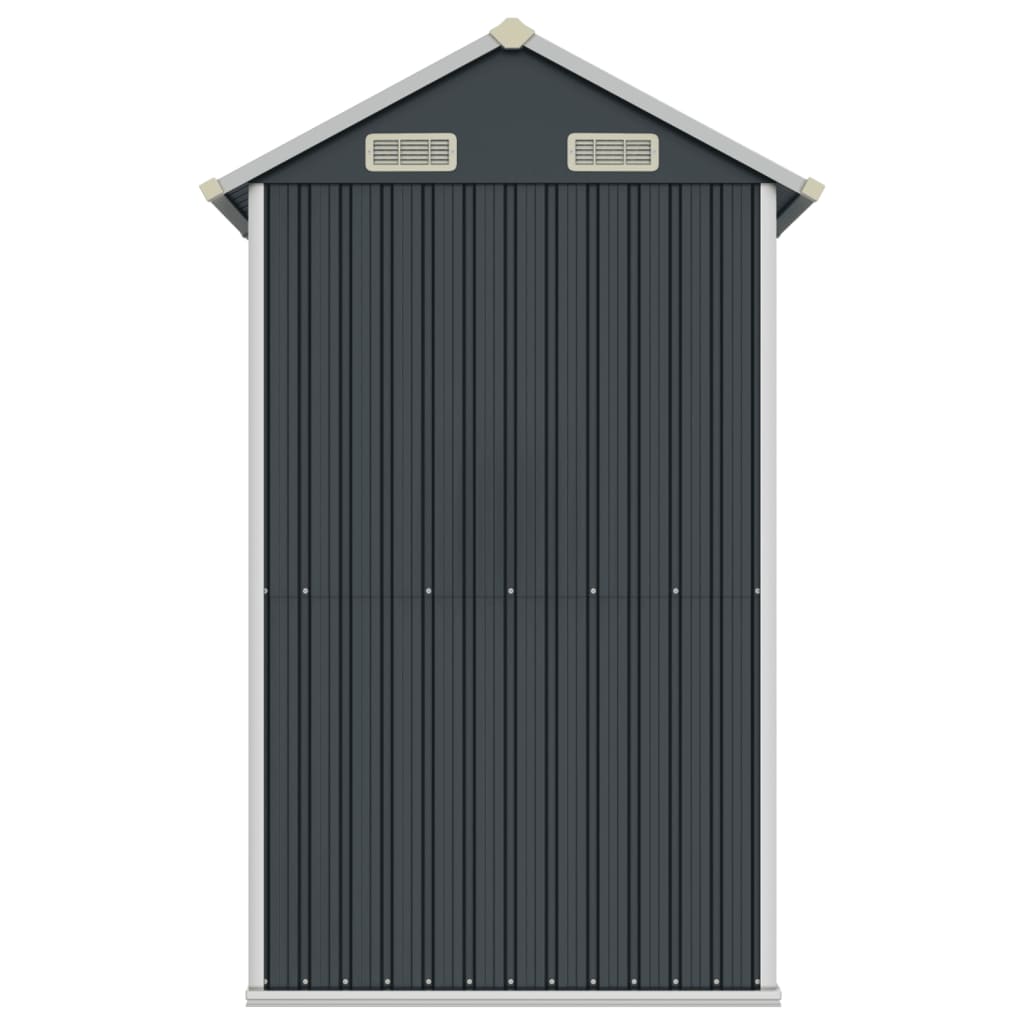 Caseta de jardín antracita 192x152,5x237 cm acero galvanizado