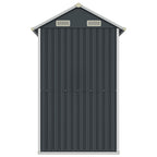 Caseta de jardín antracita 192x152,5x237 cm acero galvanizado