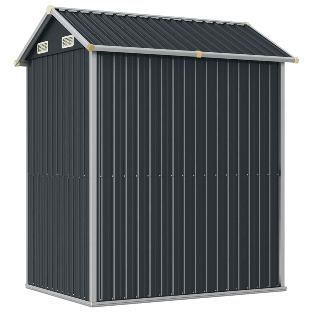Caseta de jardín antracita 192x152,5x237 cm acero galvanizado