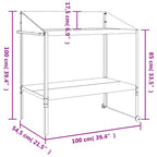 Soporte de plantas acero galvanizado antracita 100x54,5x100 cm