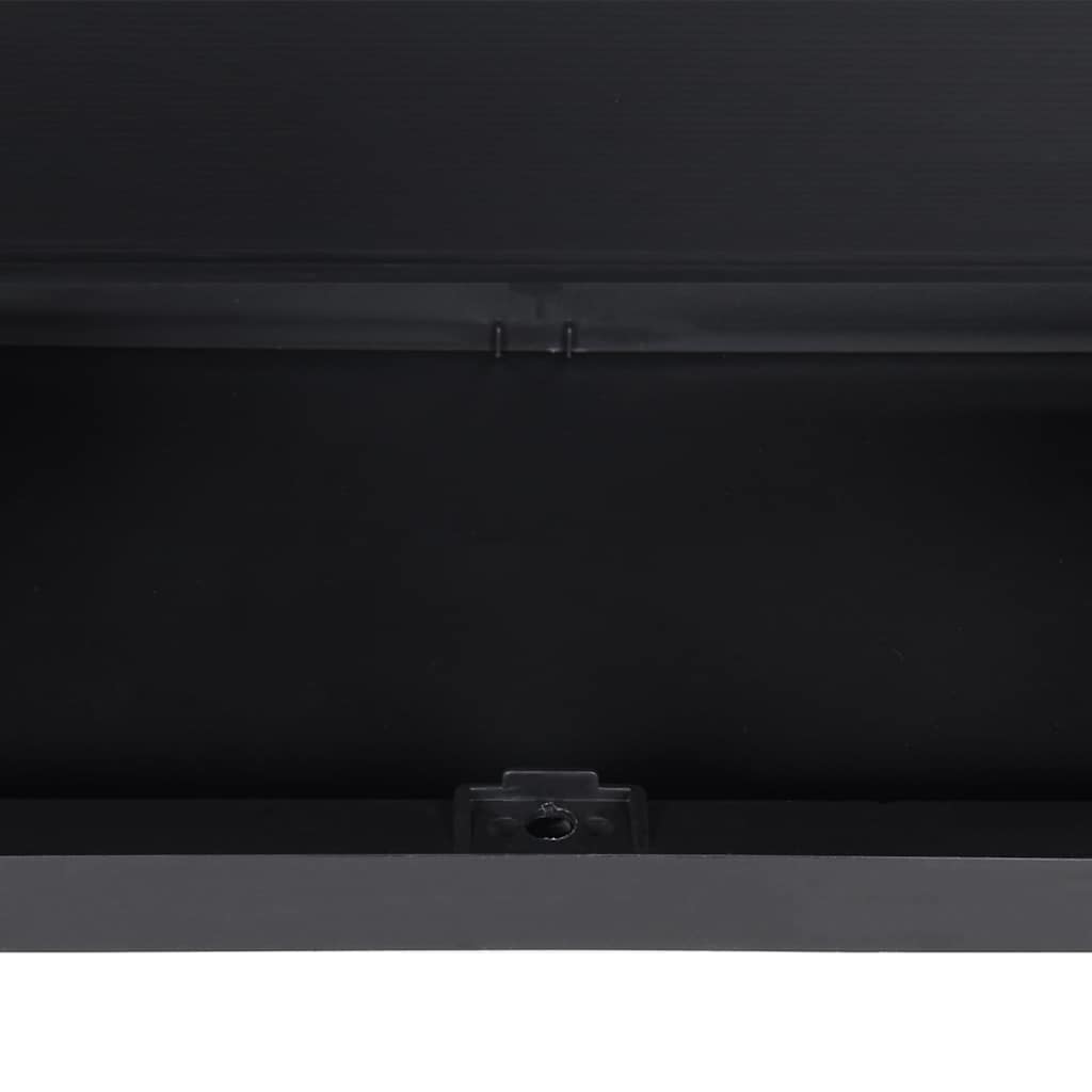 Armario de almacenaje exterior PP gris y negro 65x37x165 cm