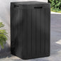 Cubo de basura de exterior PP gris 38x38x65 cm