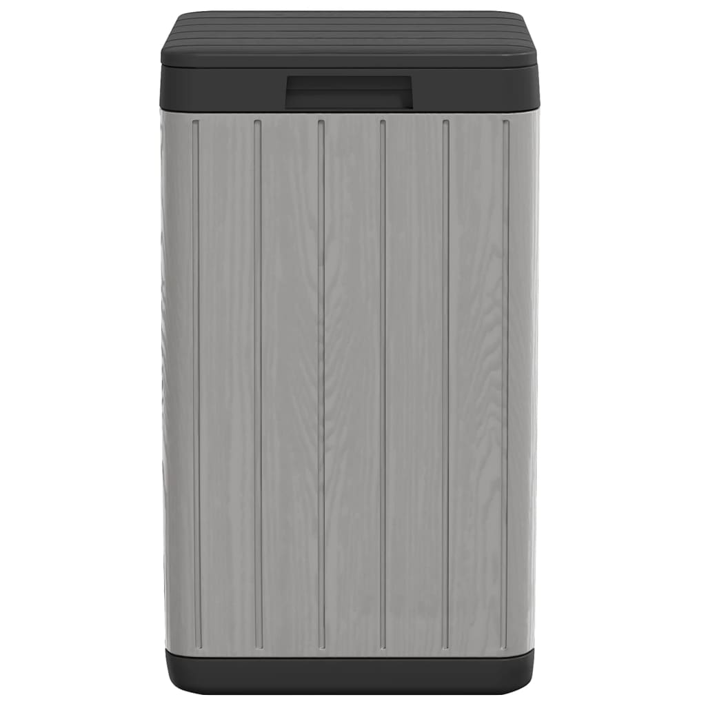 Cubo de basura de exterior PP gris 38x38x65 cm