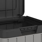 Cubo de basura de exterior PP gris 38x38x65 cm