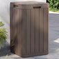 Cubo de basura de exterior PP gris 38x38x65 cm
