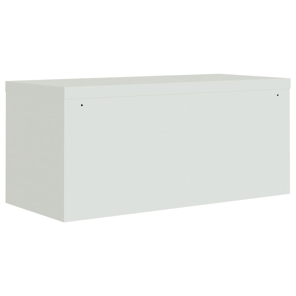 Armario archivador de acero gris claro 90x40x40 cm