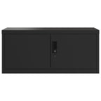 Armario archivador de acero negro 90x40x40 cm