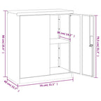 Armario archivador de acero blanco 79x40x90 cm