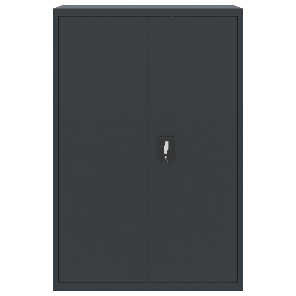 Armario archivador de acero gris antracita 90x40x140 cm