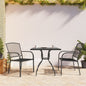 Juego de comedor de jardín 11 piezas acero gris antracita