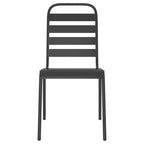 Juego de comedor de jardín 11 piezas acero gris antracita