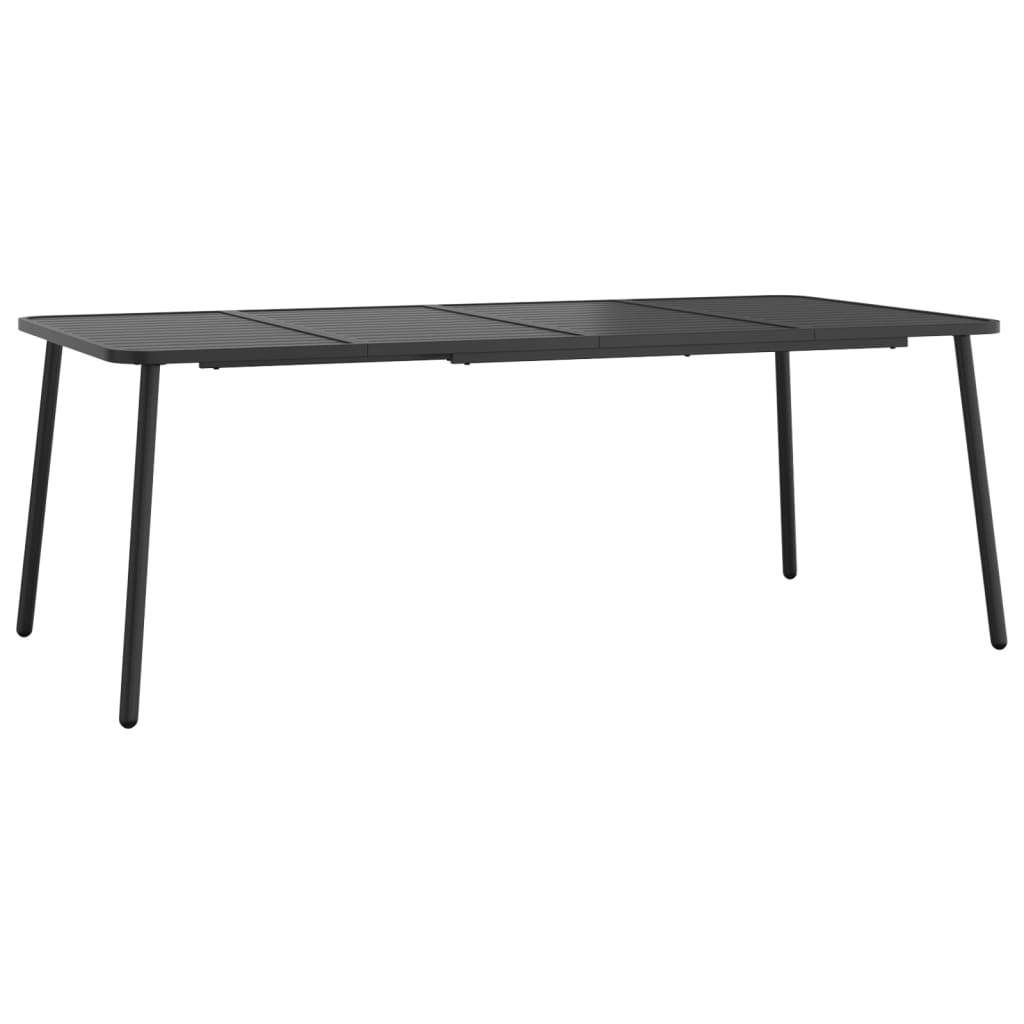 Juego de comedor de jardín 11 piezas acero gris antracita