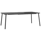 Juego de comedor de jardín 11 piezas acero gris antracita