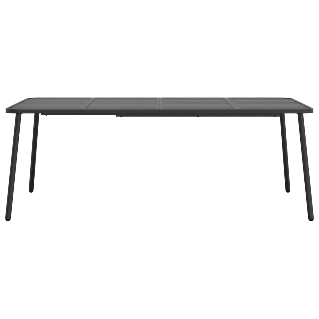 Juego de comedor de jardín 11 piezas acero gris antracita
