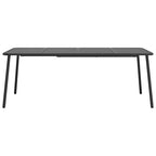 Juego de comedor de jardín 11 piezas acero gris antracita
