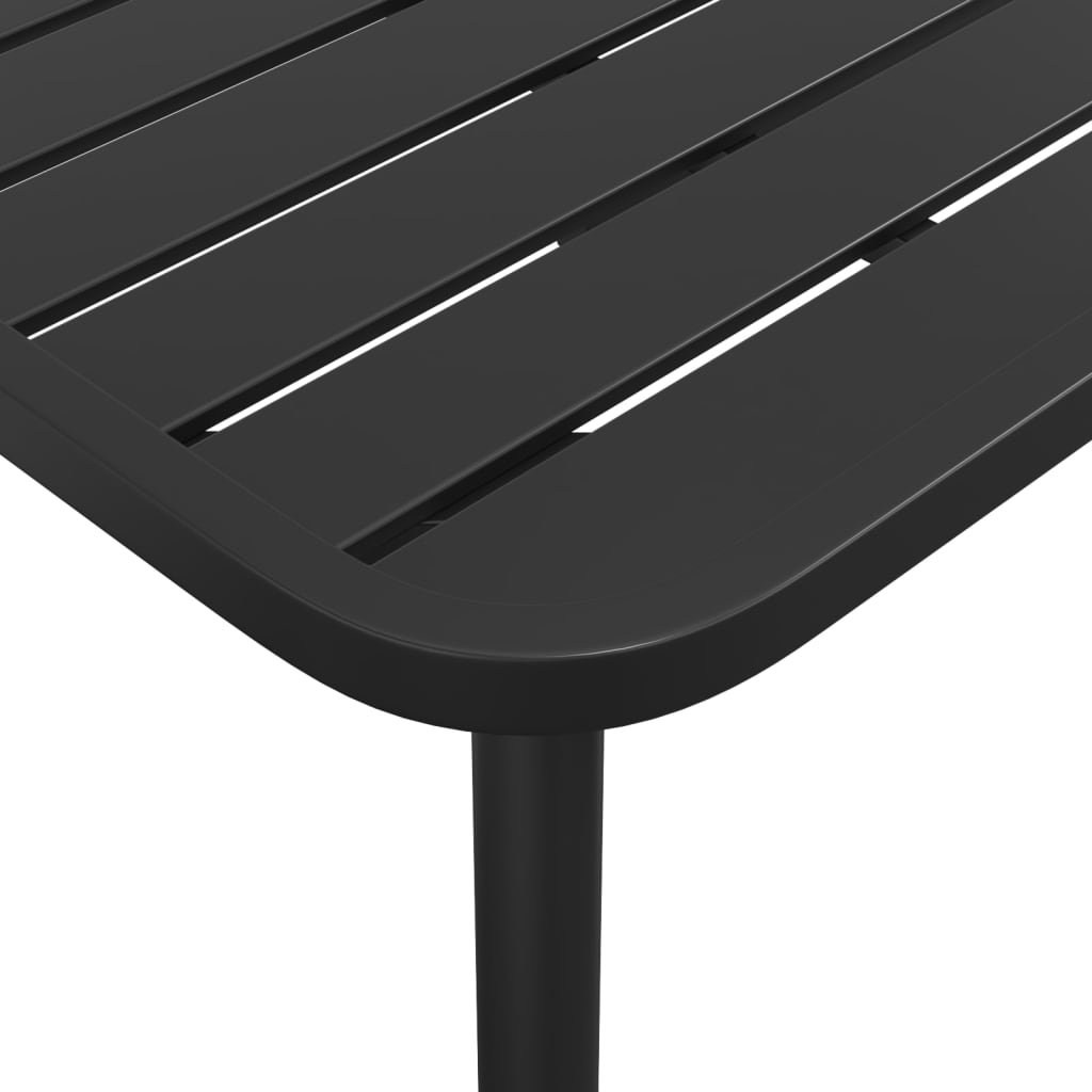 Juego de comedor de jardín 11 piezas acero gris antracita