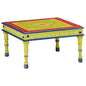 Mesa de centro em madeira maciça de mangueira azul pintada à mão