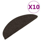 Alfombrilla autoadhesiva de escalera 10 uds antracita 56x17x3cm